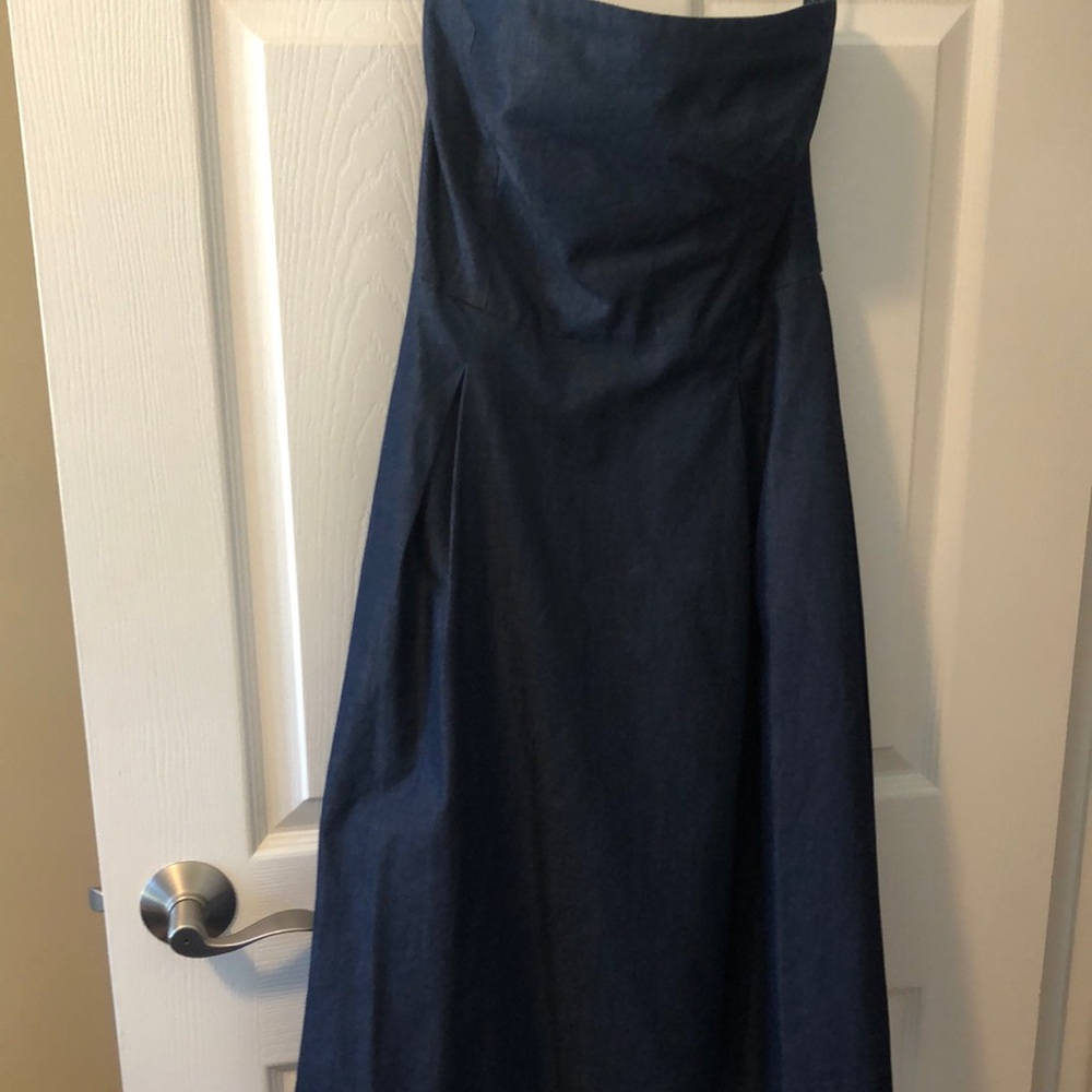 Strapless denim sundress